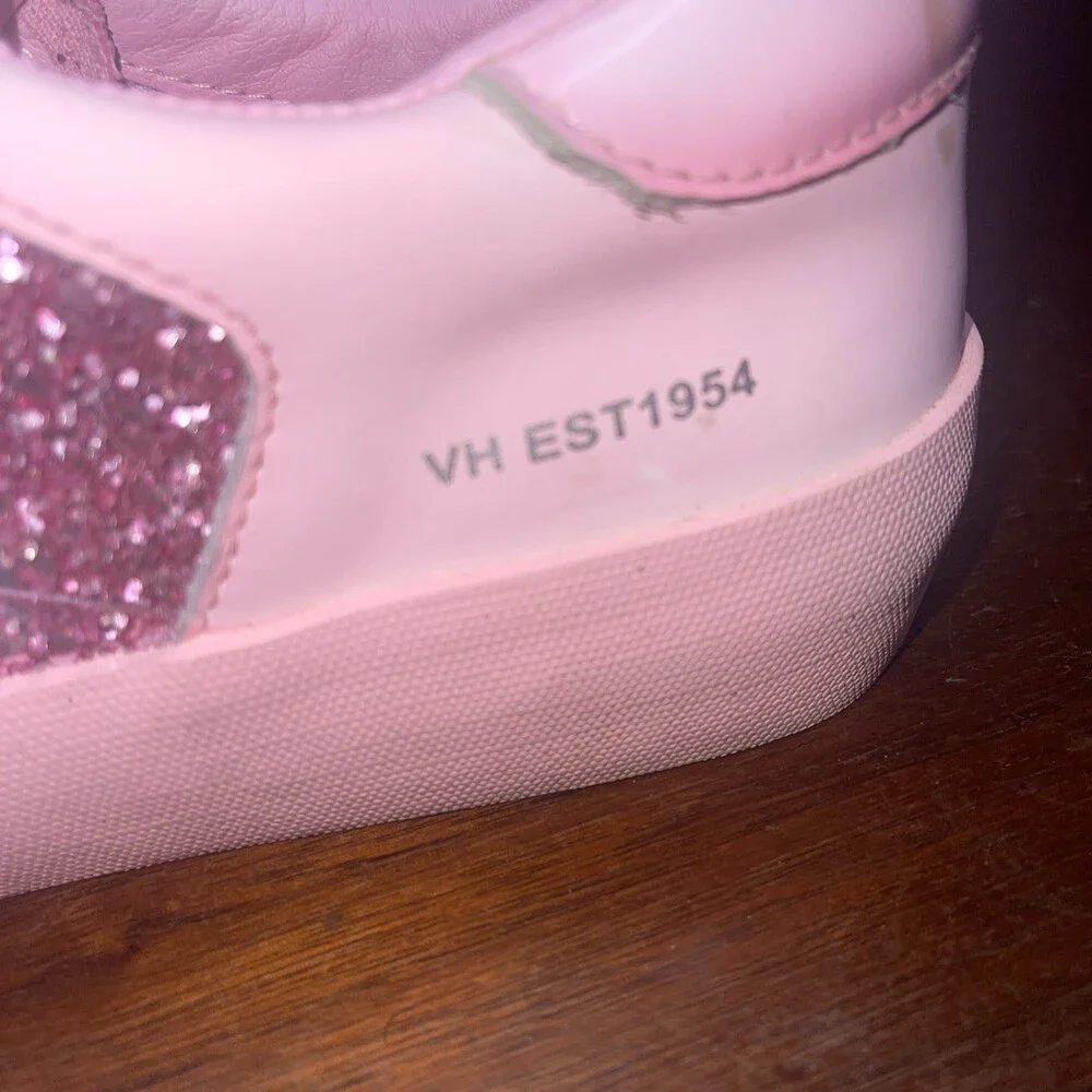 Vintage Havana Alexis 2 Glitter Lace Up Womens Pink Sneakers Casual Shoes Size9